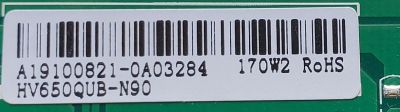 LED DRIVER PARA TV VIZIO / NUMERO DE PARTE 60101-03595 / PW.LD172W1.671 / 4300039280 / A19100821-0A03284 / HV650QUB-N90 / MODELOS V656-G4 / V655-H9 - Imagen 3